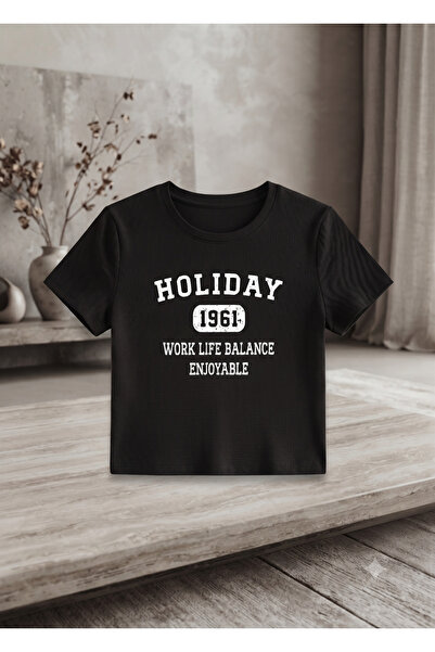 UNCİA OUTDOORS Γυναικείο/Ανδρικό unisex μπλουζάκι HOLIDAY με στάμπα, με λαιμό...