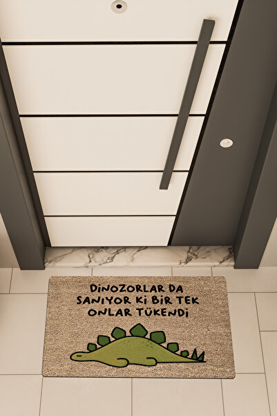 Dormot Deas Home, Digital Printing, Humorous Welcome, Dinosaurs Themed, Door Mat