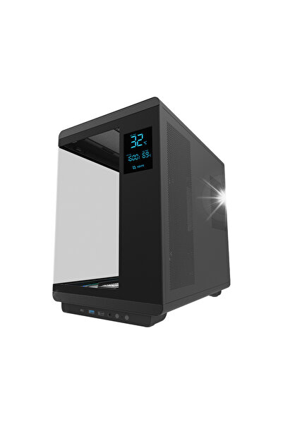 AQIRYS Carcasă pentru computer cu display DRACO negru