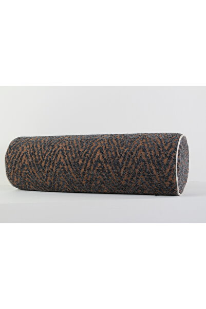 NisanurHome Nisanur Home Fitilli Silindir Kırlent Boncuk Silikon Dolgulu 15x5...
