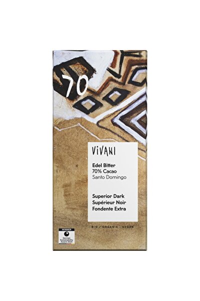Vivani Ciocolată neagră 70% cacao organic, 80g