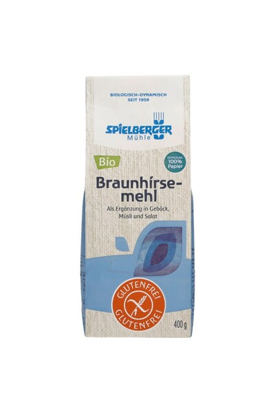 Spielberger Făină de mei brună, fără gluten, bio, 400g