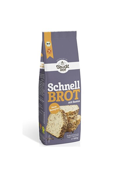 Bauckhof Amestec de făină pentru pâine rapidă, bio, fără gluten, cu semințe, ...