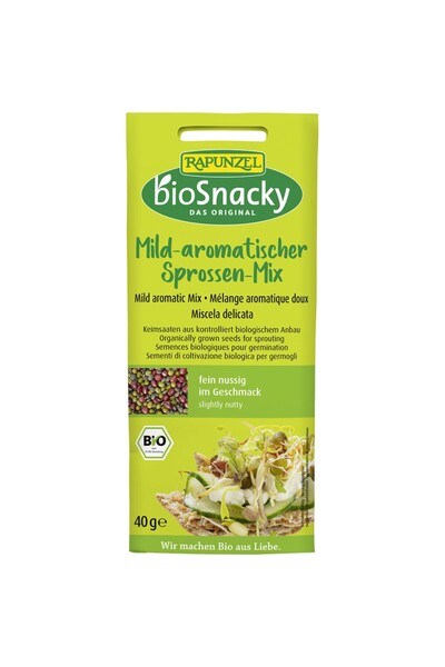 BioSnacky Rapunzel Amestec aromatic organic de semințe pentru germinare, 40g