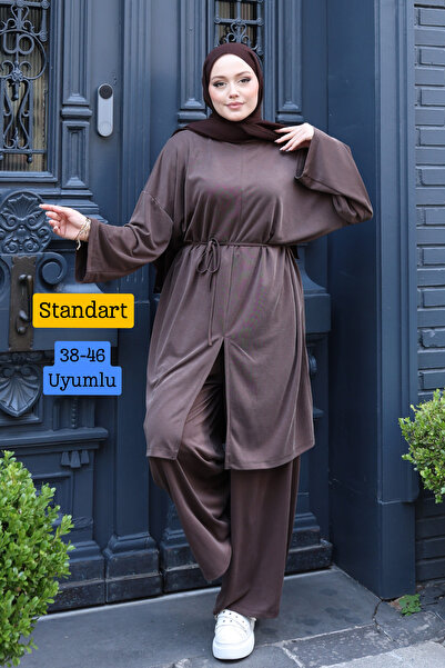 Balenbi Set Hijab cu tunică lungă din țesătură Cupra Pike pentru femei 1233