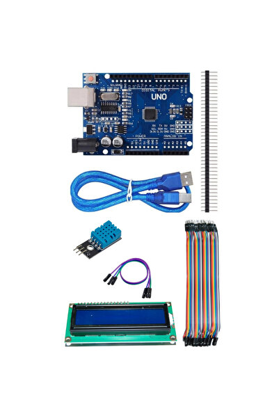 Genel Markalar Arduino Sıcaklık-Nem Ölçer Proje Kiti | DHT11+LCD | STEM Kodlama + Türkçe Döküman