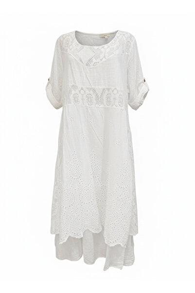 PHUTİ COLLECTION Italian Fistolu Plus Size Dress