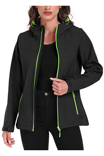OEM Jachetă softshell de damă, impermeabilă, căptușită, cu glugă, pentru drum...