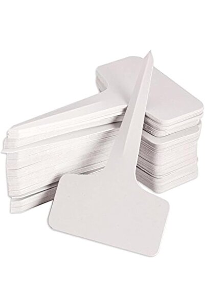 KINGLAKE 100 Pcs 6 x10cm Plastic Plant T-Type Tags Nursery Garden Labels