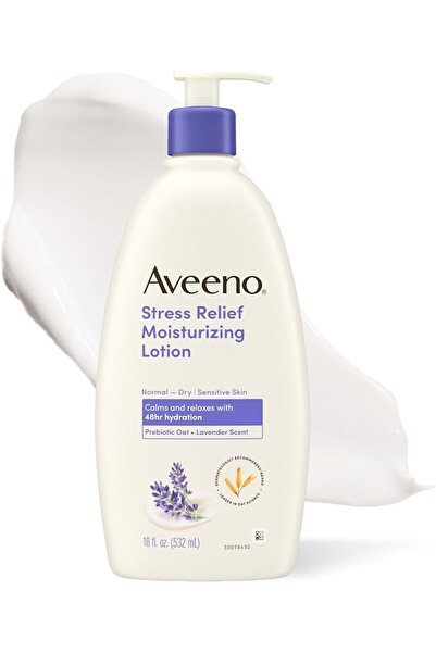 AVEENO لوشن مرطب للجسم لتخفيف التوتر مع اللافندر والشوفان الطبيعي والبابونج و...