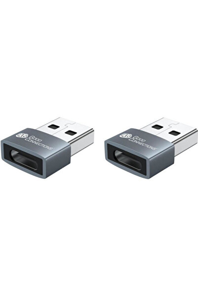 Good Connections Μετατροπέας USB-A θηλυκό σε USB-C αρσενικό Γκρι 1 τεμάχιο US...