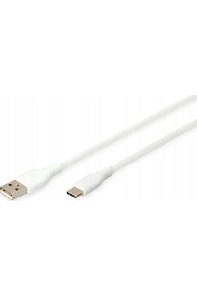 Digitus Καλώδιο USB 2.0 USB-C Αρσενικό - USB-A 60W PD Λευκό 2μ