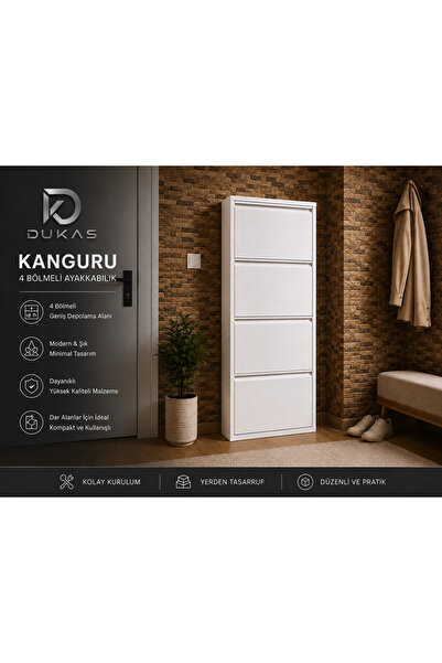 dukas Kanguru 4 Kapaklı Metal Ayakkabılık