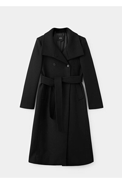 MANGO Woman Manteco wool funnel-neck coat
