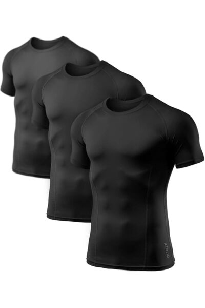 GENERAL ATHLIO mens Bts02 Baselayer Tops Short Sleeve (pack of 3)