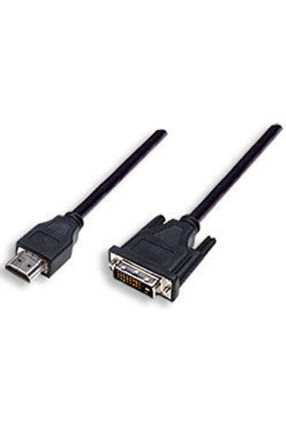 MANHATTAN 372503 1.8μ Καλώδιο DVI-D αρσενικό σε HDMI αρσενικό Μαύρο (372503)