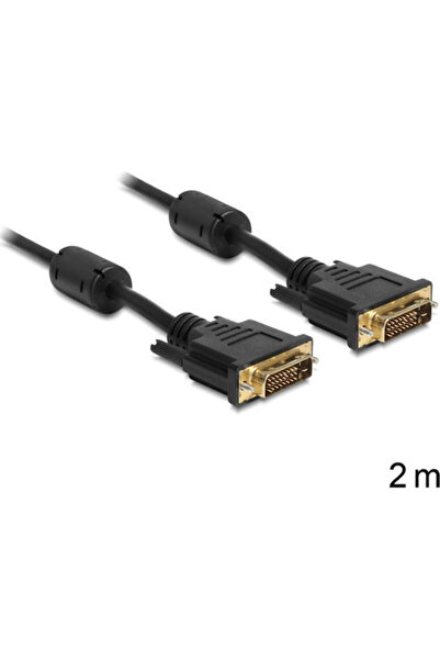 DELOCK 83190 Καλώδιο DVI-D αρσενικό σε DVI-D αρσενικό, 2 μέτρα, Μαύρο (83190)