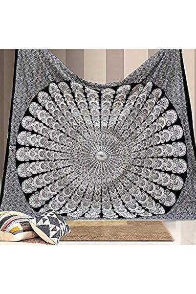 Bless International Indian Hippie Bohemian Psychedelic Peacock Mandala Wall H...