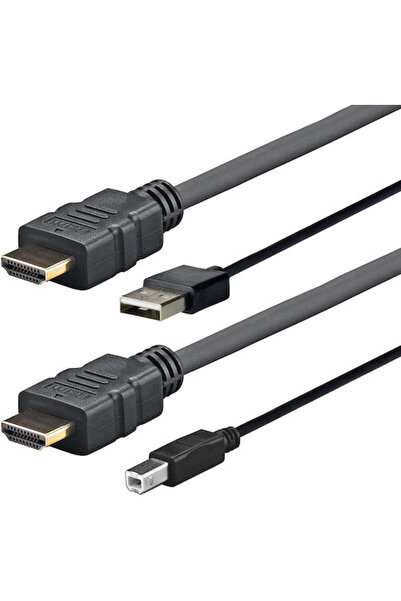 VivoLink Καλώδιο HDMI αρσενικό - HDMI αρσενικό / USB-A αρσενικό 1μ Μαύρο Κωδι...