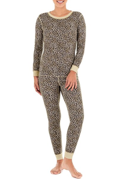 Fruit of the loom womens Micro Waffle Premium Thermal Set Pajama Set