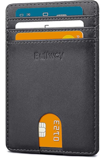 Buffway Mens RFID Blocking Slim Bifold Wallet Minimalist Leather Small Wallet...