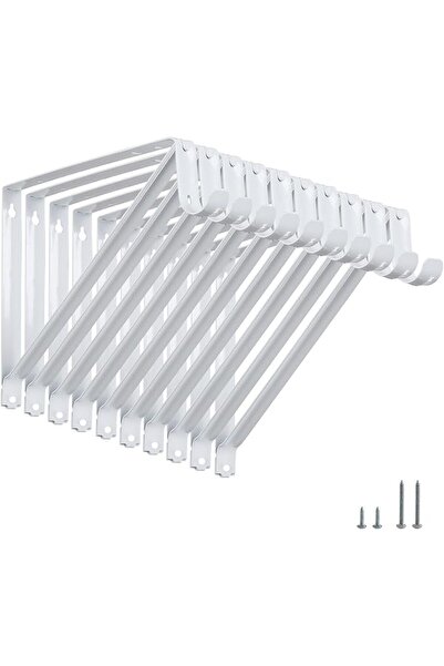 Home Master Hardware حوامل رفوف وقضبان خزانة الملابس شديدة التحمل، حاملات رفو...