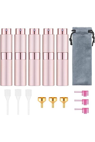 TEKSON بخاخ عطر سعة 8 مل للسفر، حاويات كولونيا قابلة لإعادة التعبئة، زجاجة فا...