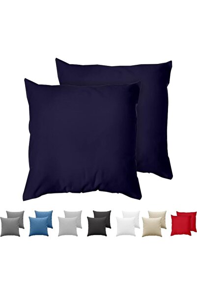 Dreamzie Pillow Cases 65 x 65 cm (Set of 2) - 100% Cotton Jersey 150 GSM - Wh...