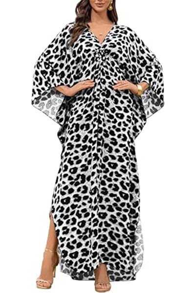 GENERAL Women Bohemian Kaftan Maxi Loungewear Nightgown Kimono Oversized Slee...