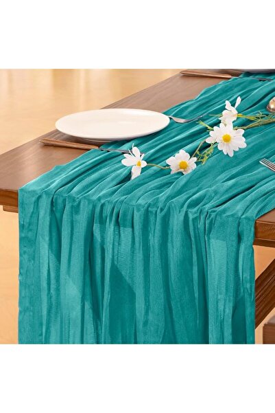 GENERAL Socomi Cheesecloth Table Runner 10ft Gauze Boho Rustic Dusty Pink Che...