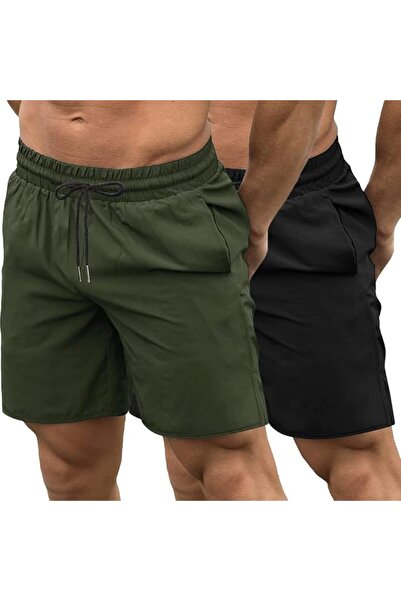 COOFANDY Men's 2 Pack Gym Workout Shorts 7 Inch Quick Dry Athletic Shorts Lig...