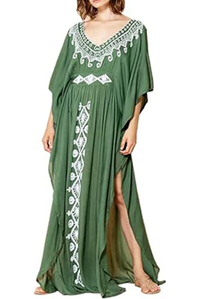 YouKD Wemon's Summer Long Kaftan Maxi Dress Bohemian Swimsuit Beach Cover Up ...