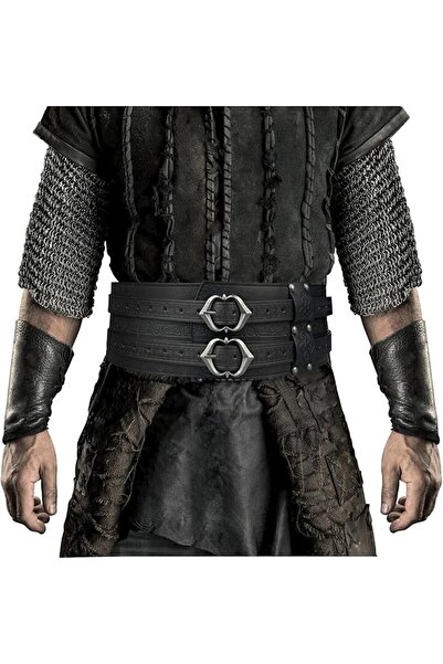 GENERAL HiiFeuer Viking Wide Belt, Medieval Faux Leather Armor Belt Knight Co...