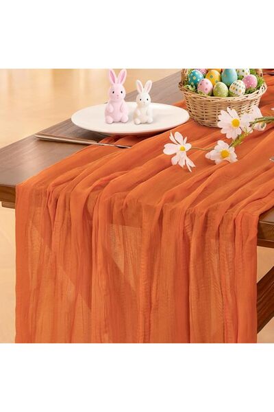 GENERAL Socomi Cheesecloth Table Runner 10ft Gauze Boho Rustic Dusty Pink Che...