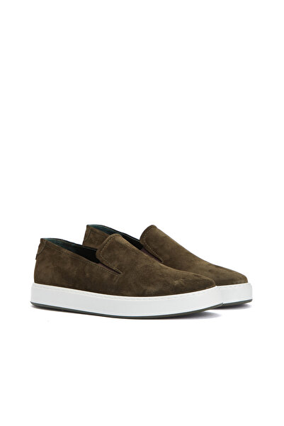 George Hogg Haki Erkek Süet Loafer