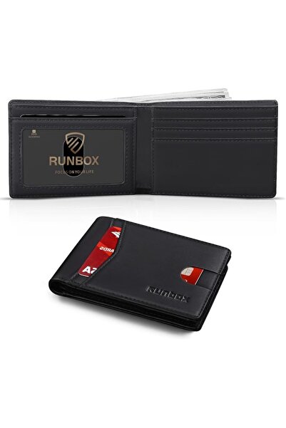 Runbox Mens Slim Wallet with Money Clip RFID Blocking Front Pocket Bifold Min...