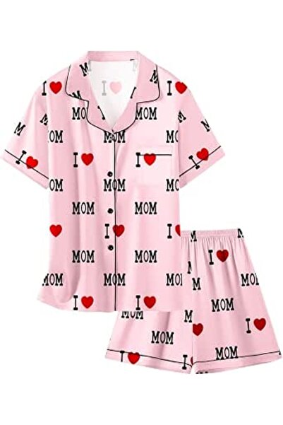 GENERAL Schbbbta Girls Boys Satin Pajamas Set, 2Piece Silk Nightwear Button-D...