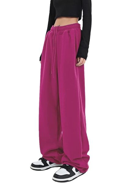GENERAL Womens Wide Leg Sweatpants Casual Loose Yoga Pants Comfy Lounge Jogge...