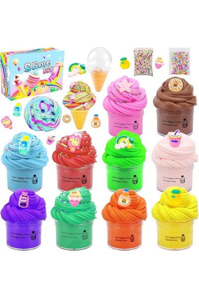 Nnewvante Butter Slime Kit 10pack for Party Favors, Scented, Soft and Non-Sti...