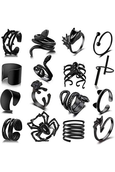 AZONEE Vintage Knuckle Rings Set, 16 Pcs Stackable Finger Rings Midi Rings fo...