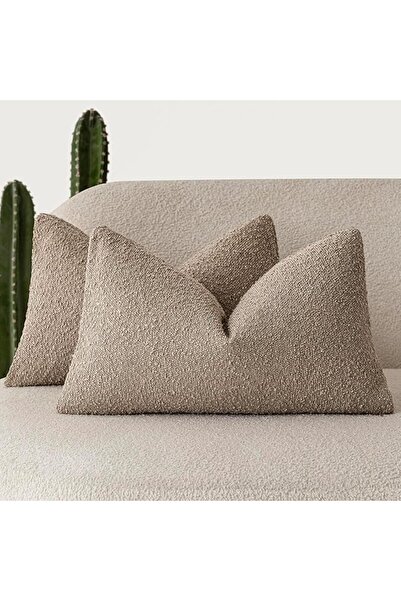 GENERAL Foindtower Pack of 2 Textured Boucle Throw Pillow Covers Accent Solid...