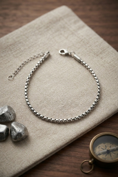 callerrons accessories Steel Silver Color Venetian Chain Model Men's Bracelet...