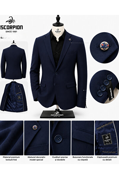 Plus Scorpion Sacou smart casual, blazer Slim Fit pentru studenți și tineri, ...