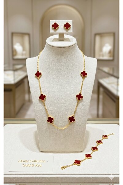 Houzi 3 PCS Jewellery Set Necklace , Stud Earrings and Bracelets with imitate...