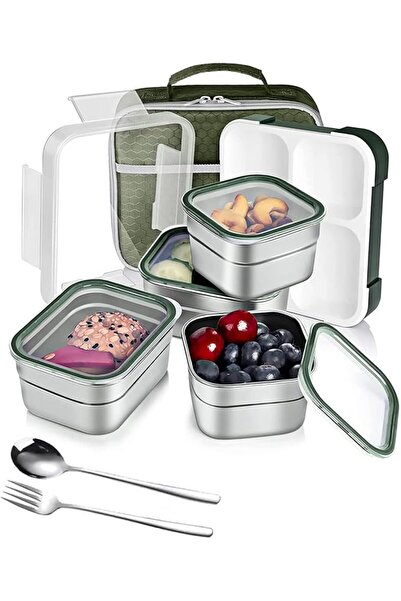 GENERAL Mylindde Bento Box, Stainless Steel Double Layer Lunch Box, Leakproof...