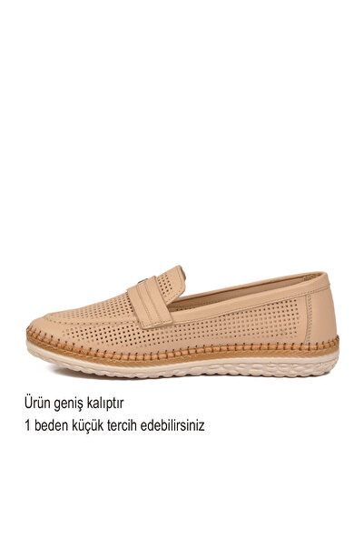 Voyager Pantofi casual de damă din piele naturală, cu talpă cu memorie, în be...