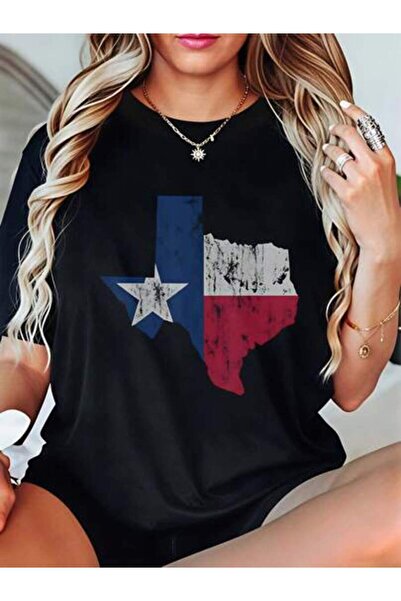 25W Summer Outfit Women, Texas Flag Funny Vintage T-Shirt, Loose And Breathab...