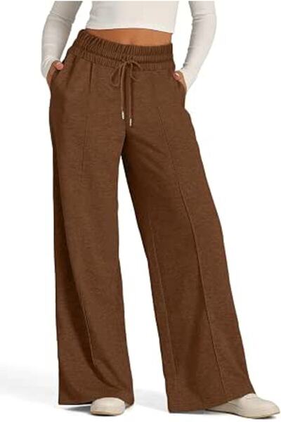 GENERAL onlypuff Women's High Waisted Wide Leg Sweatpants Casual Yoga Jogger ...