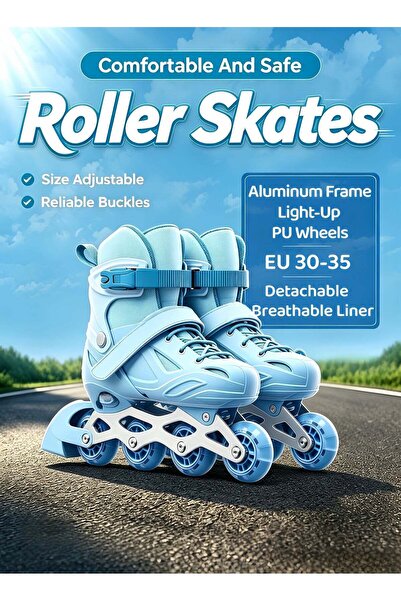XIUWOO Kids Inline Roller Skates,Adjustable Roller Skate Shoes,Indoor and Out...