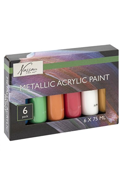 MC Micostore Culori acrilice metalice Nassau fine Art 6x75ml tempera